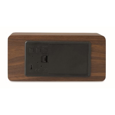 Reloj de madera con cargador personalizado